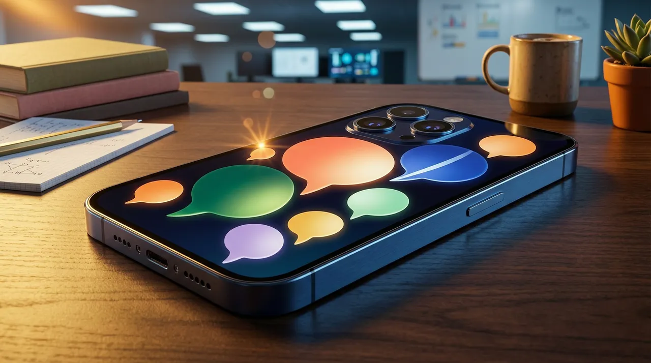 Free-flowing chat with smooth message bubbles on a smartphone