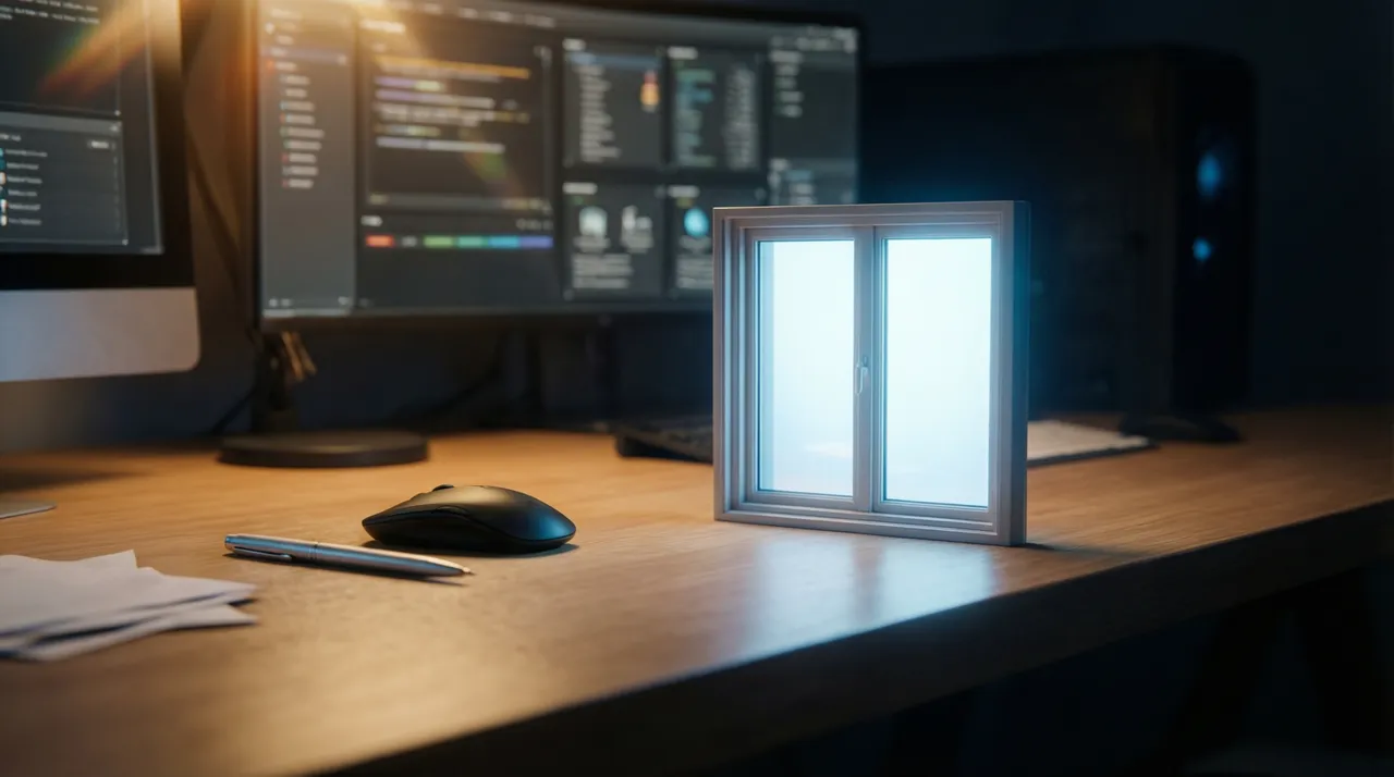 One clearly selected glowing tool among dimmed ones